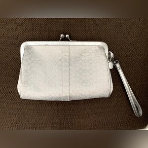 Vintage Coach Silver Kisslock evening bag